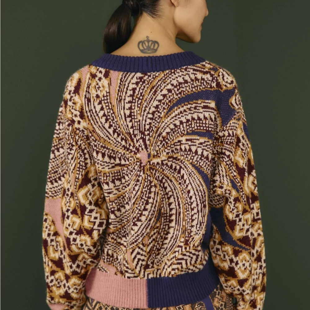 FARM Rio Mixed Yawanawa Vanahu Wool Sweater - Picture 2 of 8